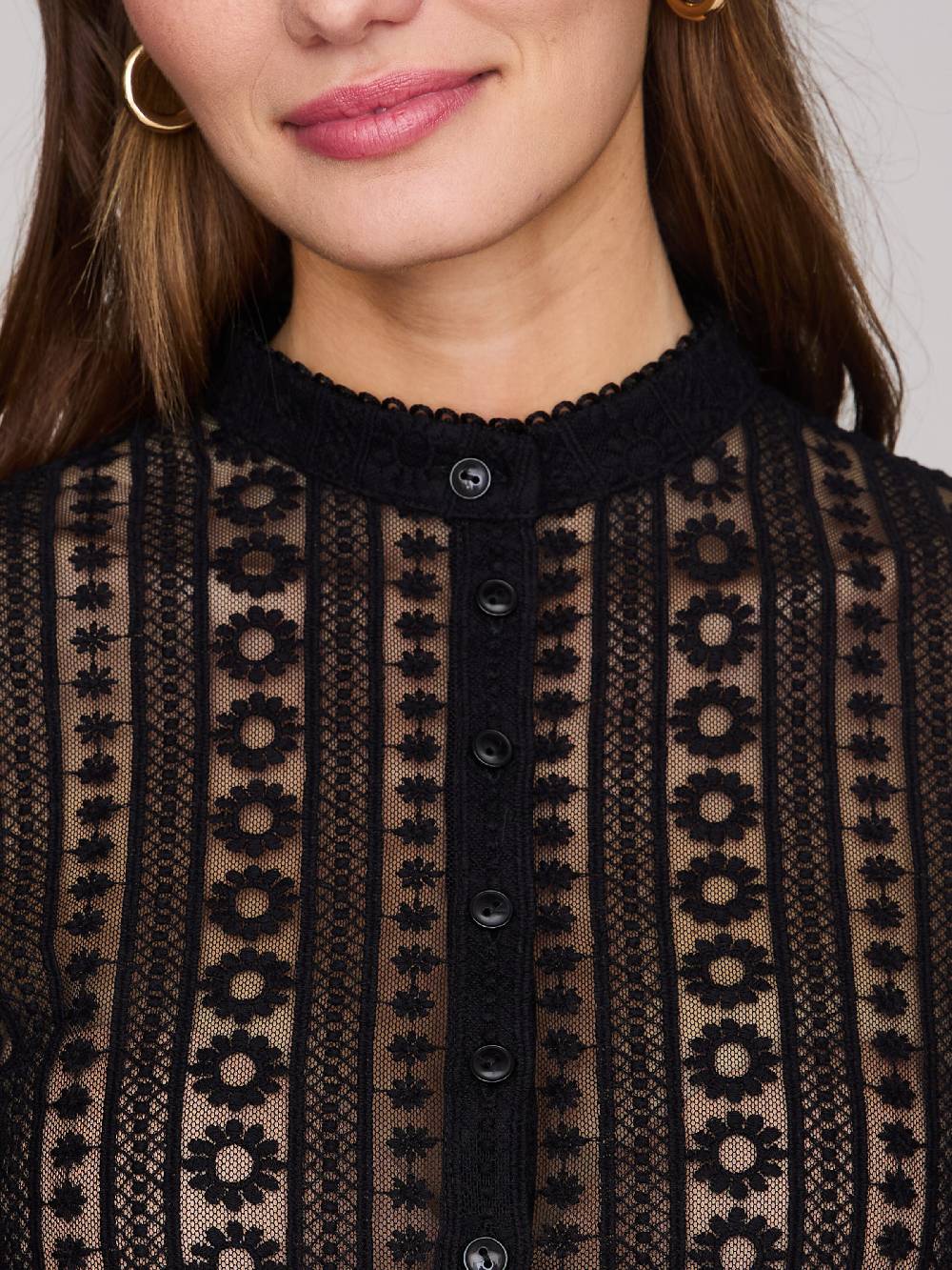 Limberry Schwarze Dirndlbluse mit weiten Ärmeln - ALMA Bis zu 50% Rabatt