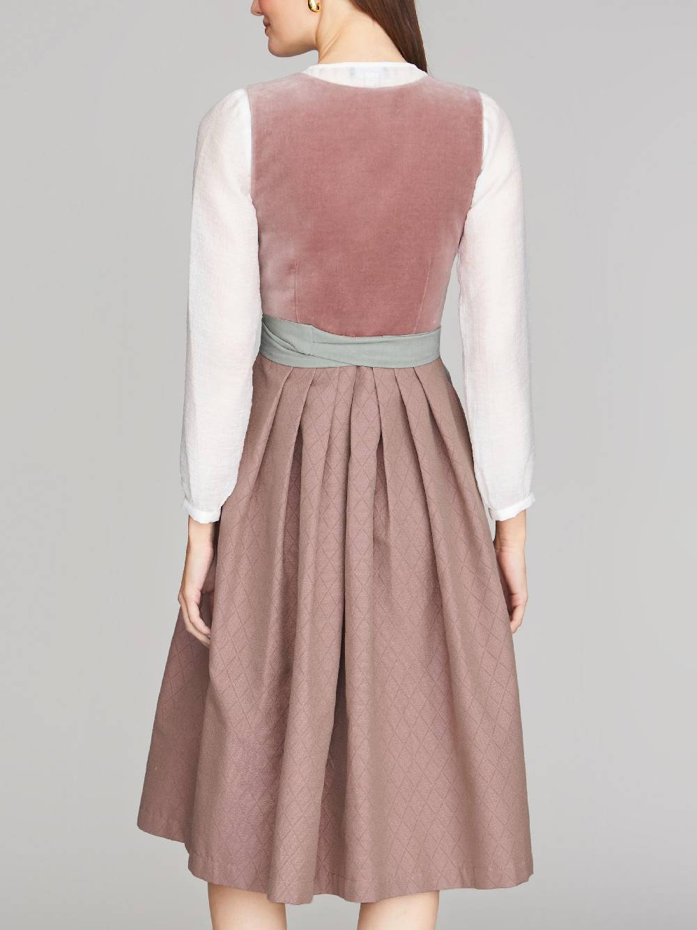 Limberry Rosa-farbenes Dirndl mit Samt-Mieder - DELILAH DUSTY ROSE Vierteljährliche Förderung