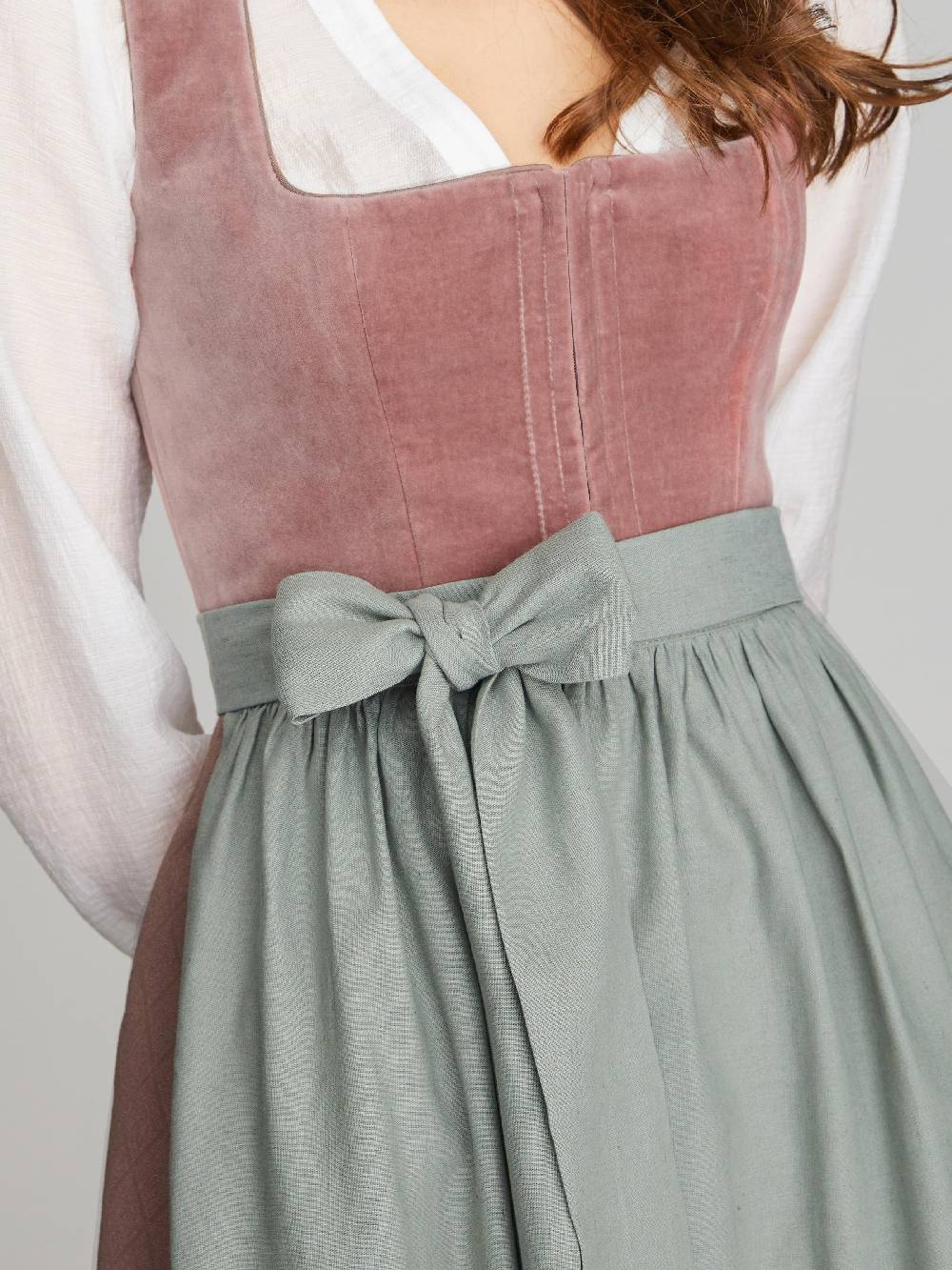 Limberry Rosa-farbenes Dirndl mit Samt-Mieder - DELILAH DUSTY ROSE Vierteljährliche Förderung