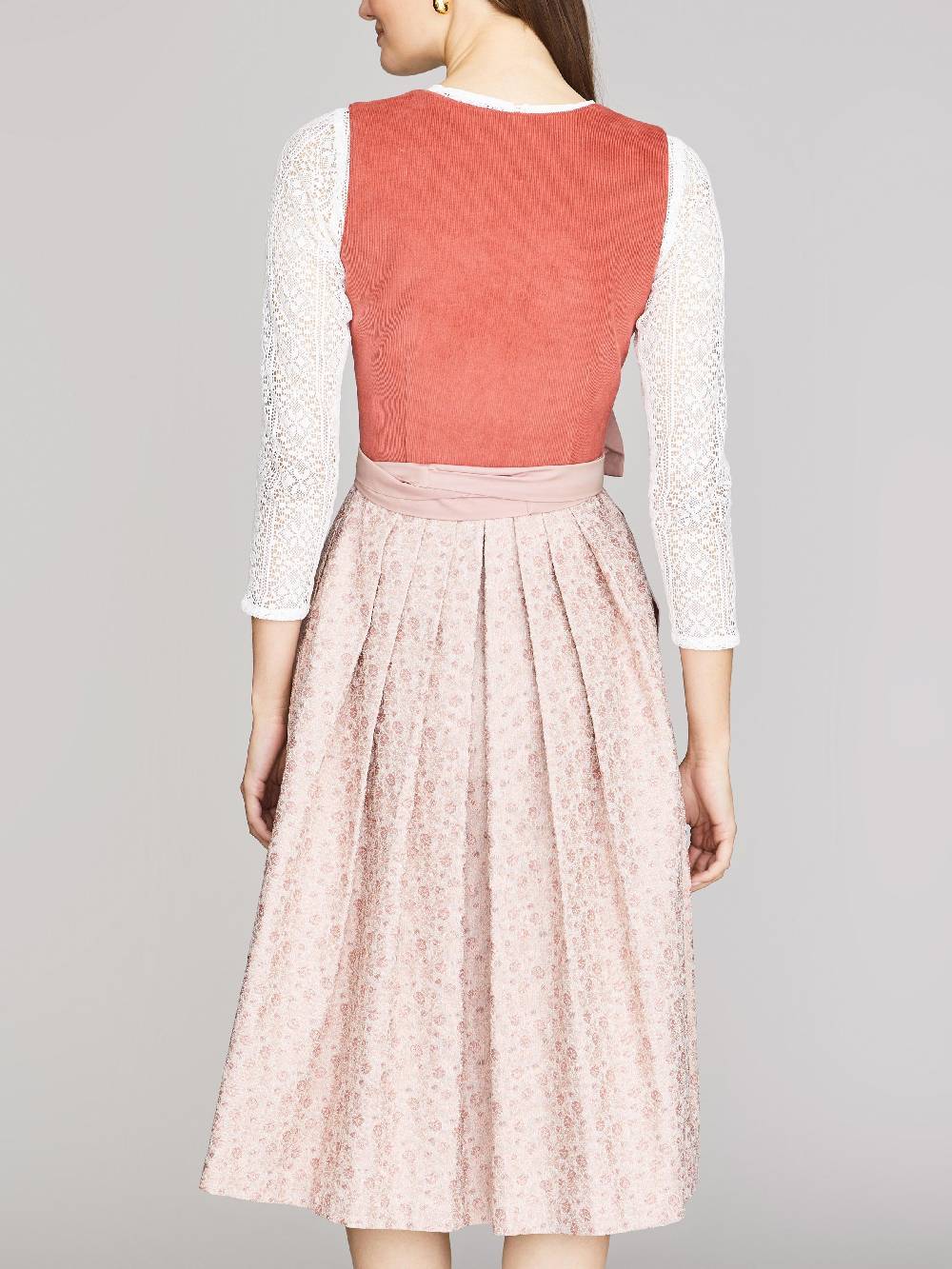 Limberry Coral-farbenes Dirndl mit Cord-Mieder - CAMILLE DUSTY ROSE Black Friday Preise