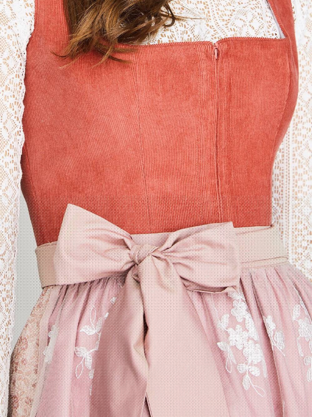 Limberry Coral-farbenes Dirndl mit Cord-Mieder - CAMILLE DUSTY ROSE Black Friday Preise