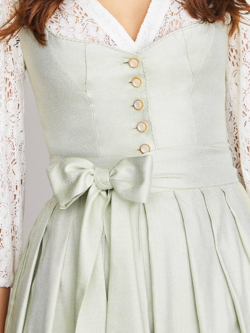 Limberry Salbeigrünes Dirndl im Monochrome-Look - LUNA SALBEI Auslauf