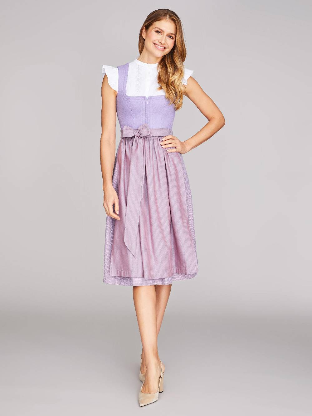 Limberry Lavendel-farbenes Dirndl mit Schnursteppung - CLAIRE LAVENDER Angebote