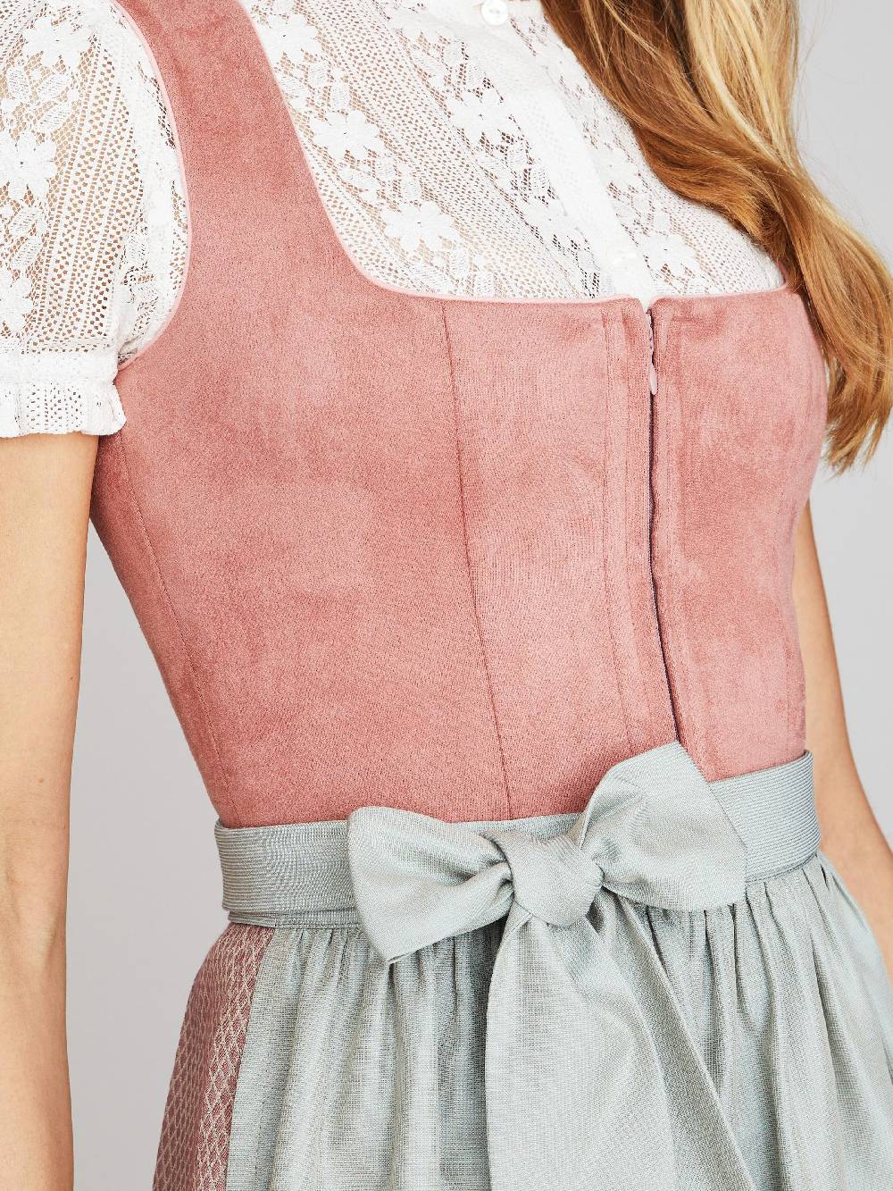 Limberry Rosa-farbenes Dirndl mit Velours-Mieder - JULIE DUSTY ROSE Schlussverkauf