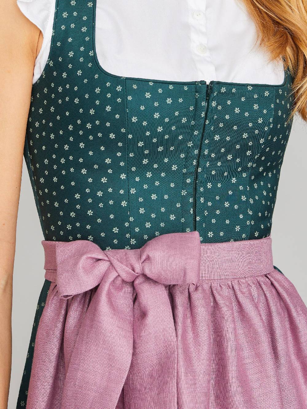 Limberry Grünes Waschdirndl mit Streublumen - OPHELIA EMERALD Blitzverkäufe