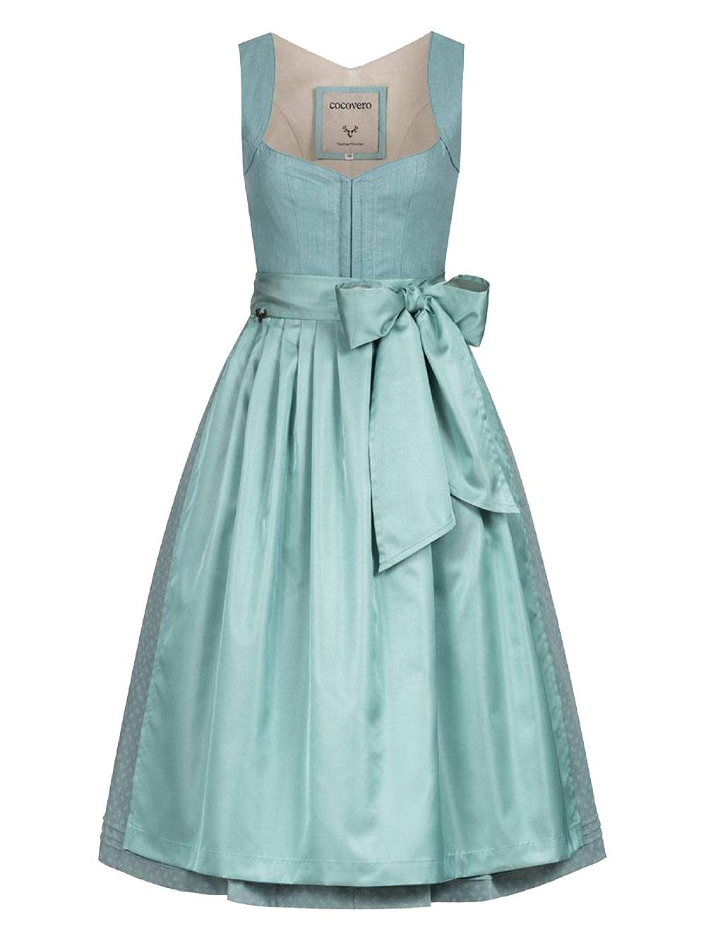 Limberry Hellblaues Dirndl mit Leinen-Mieder - NELLIE GRAPE Sonderangebot