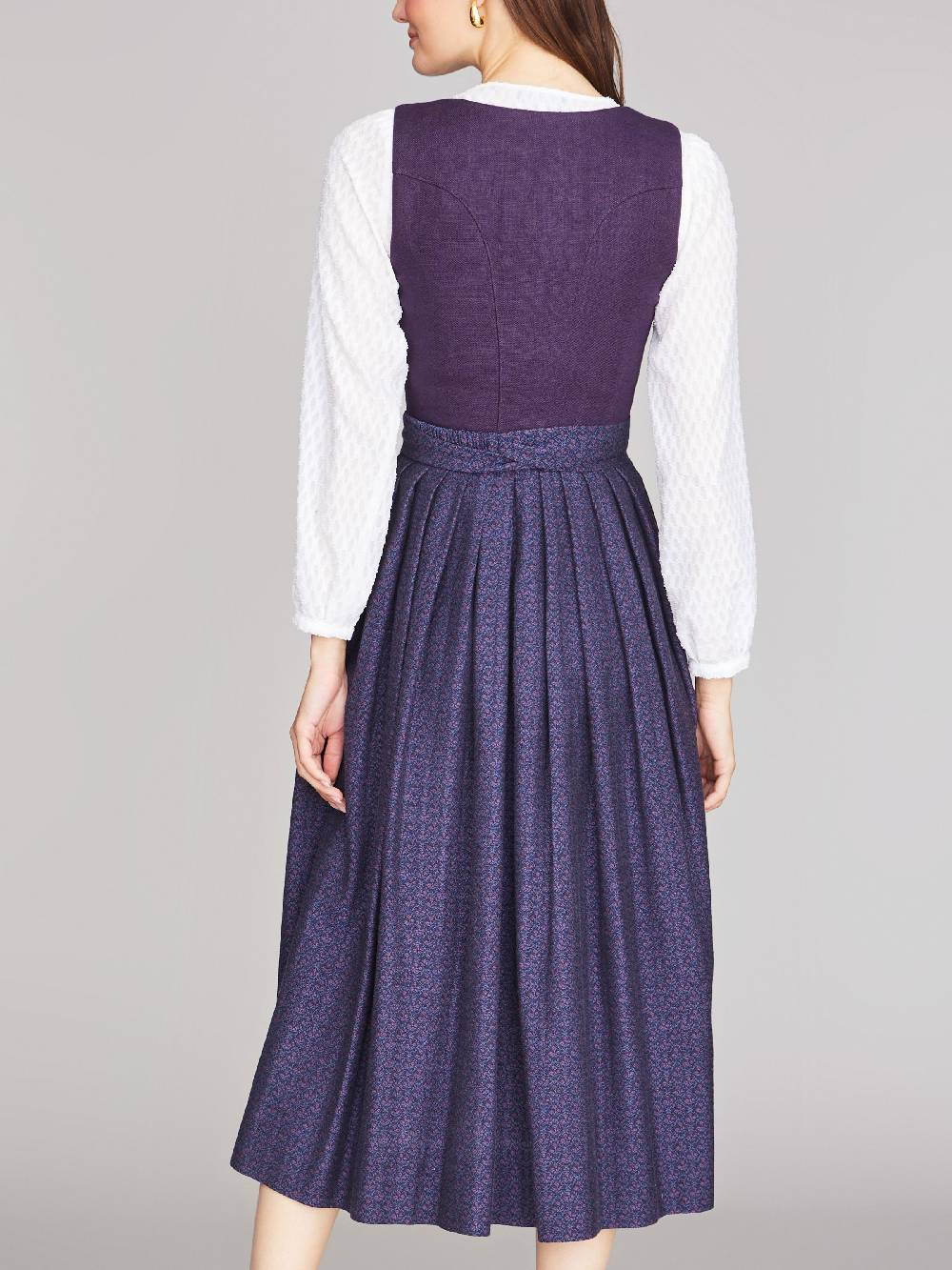Limberry Brombeerfarbenes Dirndl aus Leinen - ANNABELLE BROMBEER Rabatt
