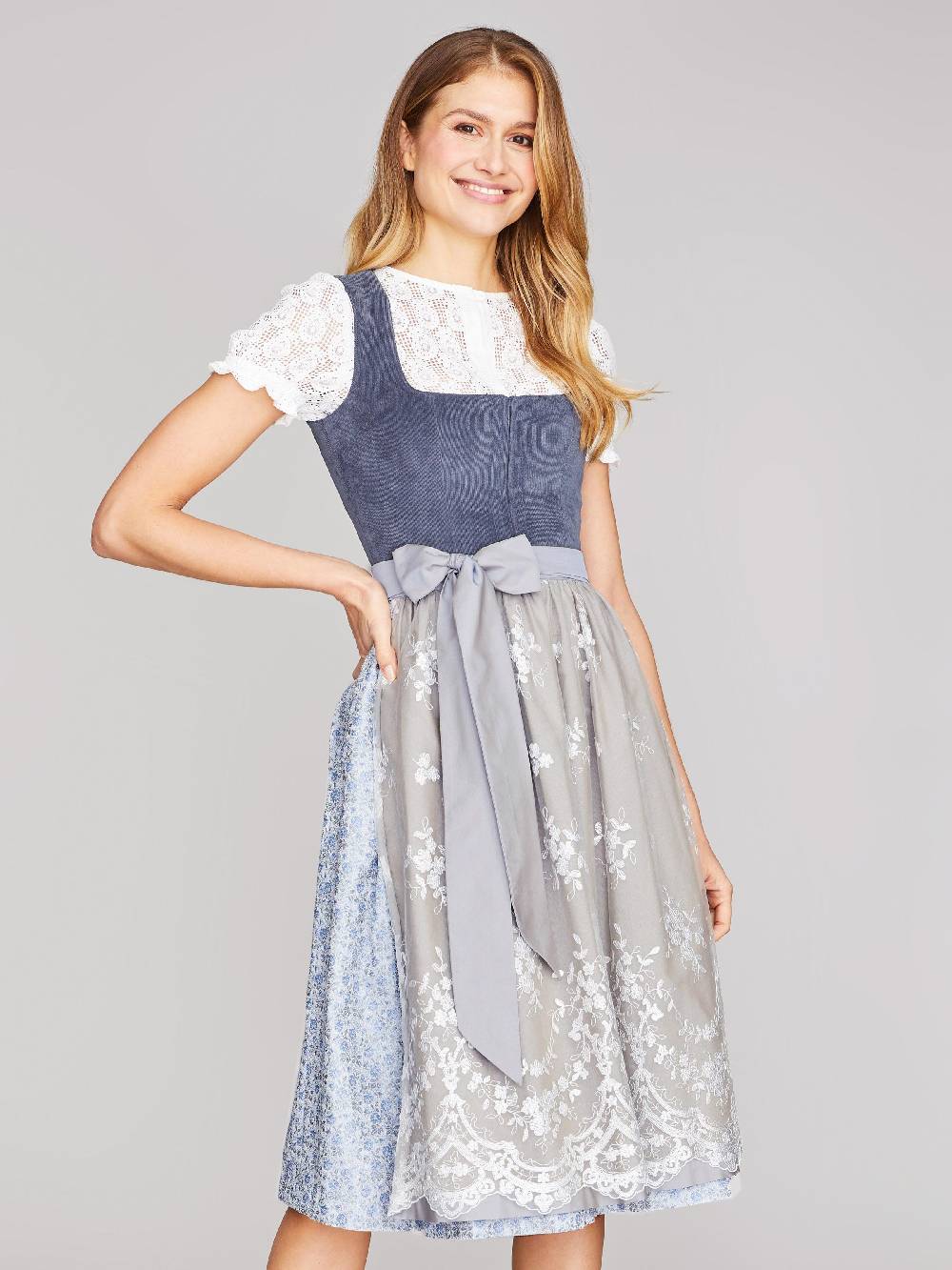 Limberry Indigo-Blaues Dirndl mit Cord-Mieder - CAMILLE INDIGO SKY Günstig kaufen