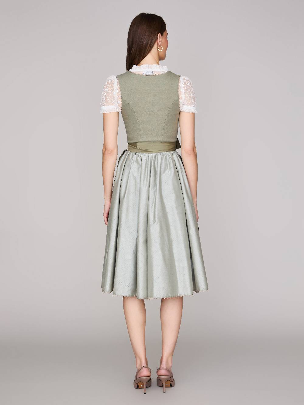 Limberry Salbeigrünes Dirndl mit Leinen-Mieder - MÜNCHEN SALBEI Preisnachlass