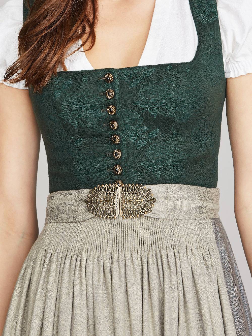 Limberry Tannengrünes Dirndl mit Blumen-Muster - MONIKA TANNE Cyber Monday