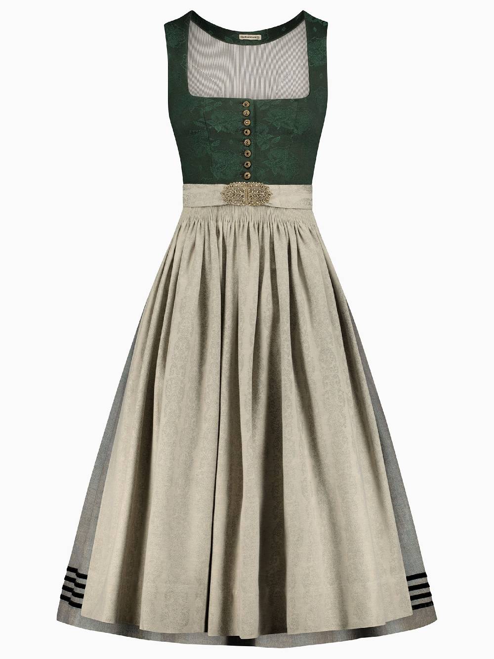 Limberry Tannengrünes Dirndl mit Blumen-Muster - MONIKA TANNE Cyber Monday