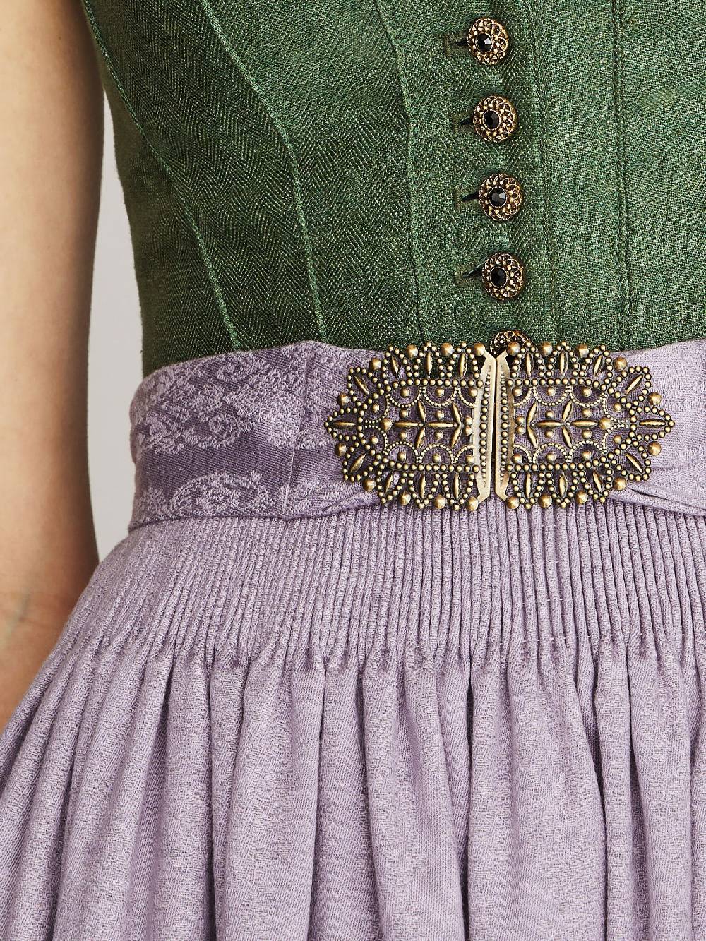 Limberry Kleegrünes Dirndl aus Leinen - ANNABELLE KLEEGRÜN Weihnachtsangebot