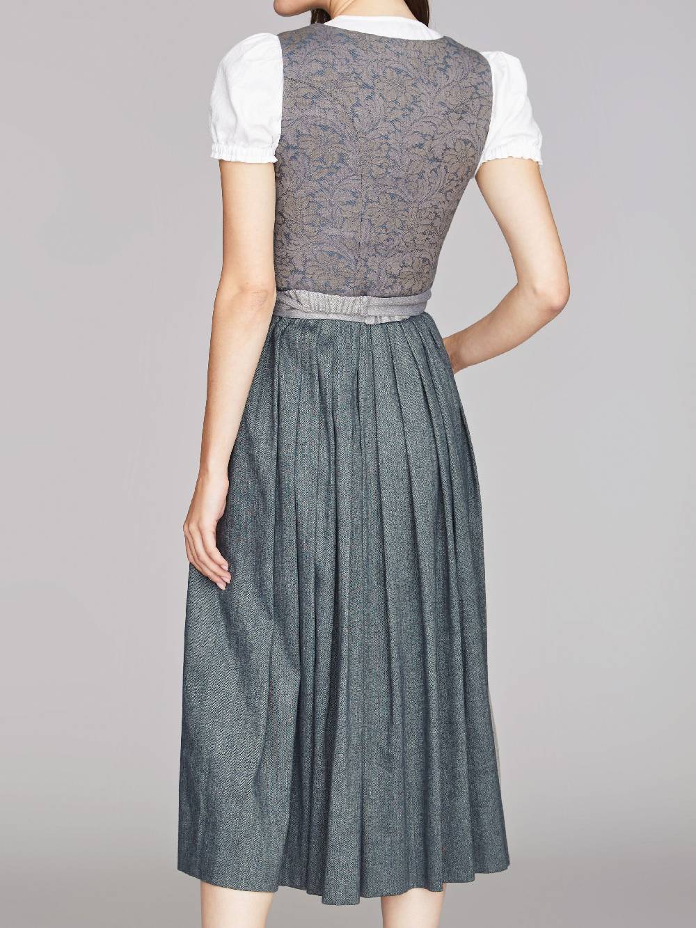 Limberry Nebelblaues Dirndl mit Blumen-Muster - MONIKA NEBELBLAU Osterangebot