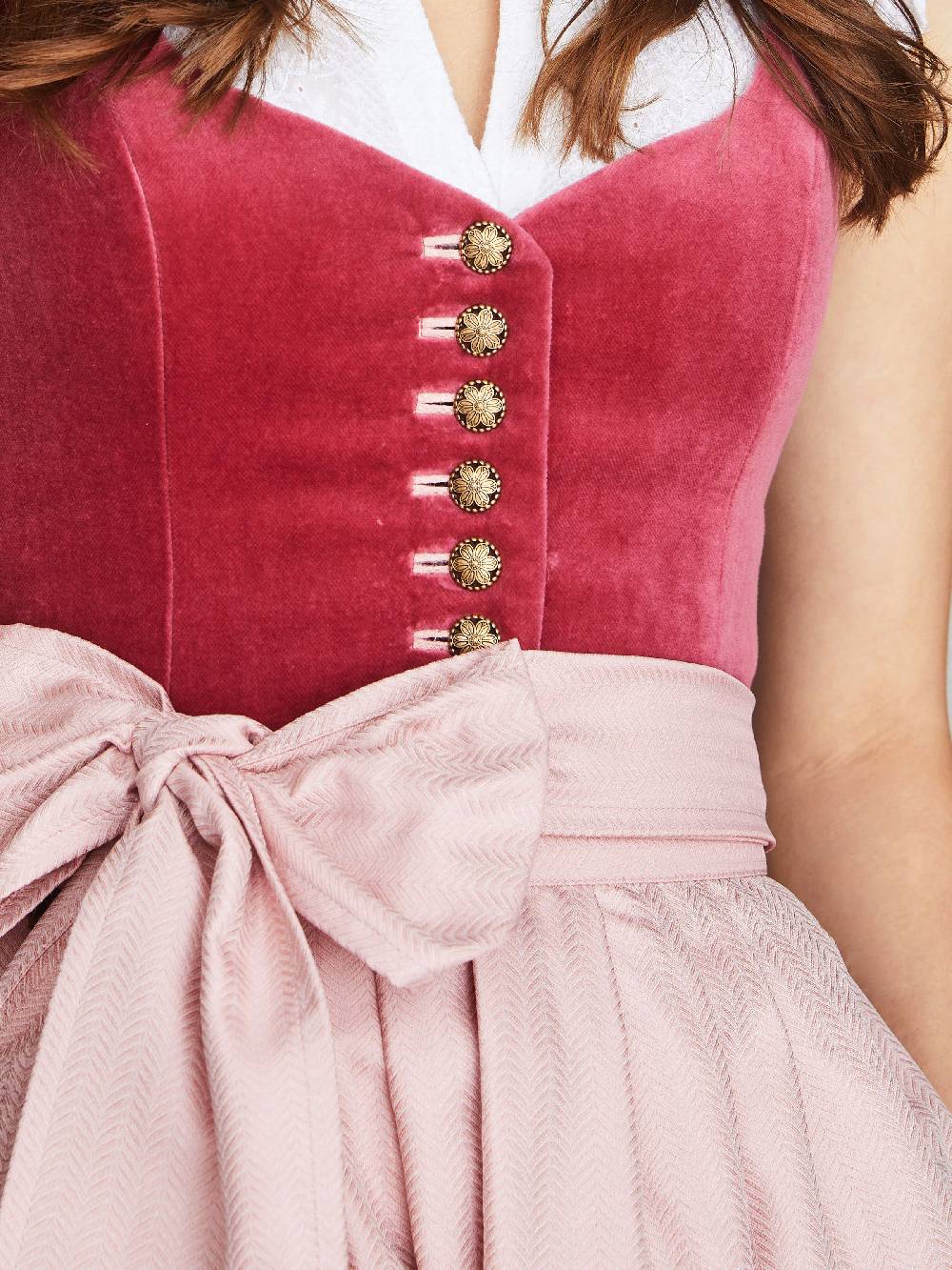 Limberry Pinkes Dirndl mit Samt-Mieder - JANNI VELVET TULIP Valentinstagsangebot