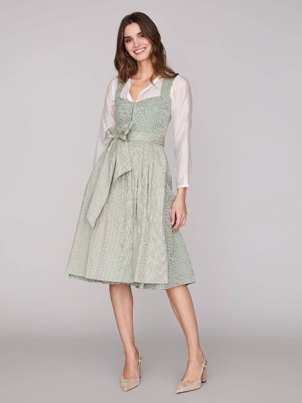 Limberry Grünes Dirndl mit Hahnentrittmuster - ANNELIE PEPITA GREEN Jubiläumsangebot