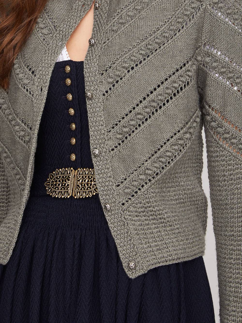 Limberry Thymian-grüne Strickjacke - OPHELIA THYMIAN Bestseller