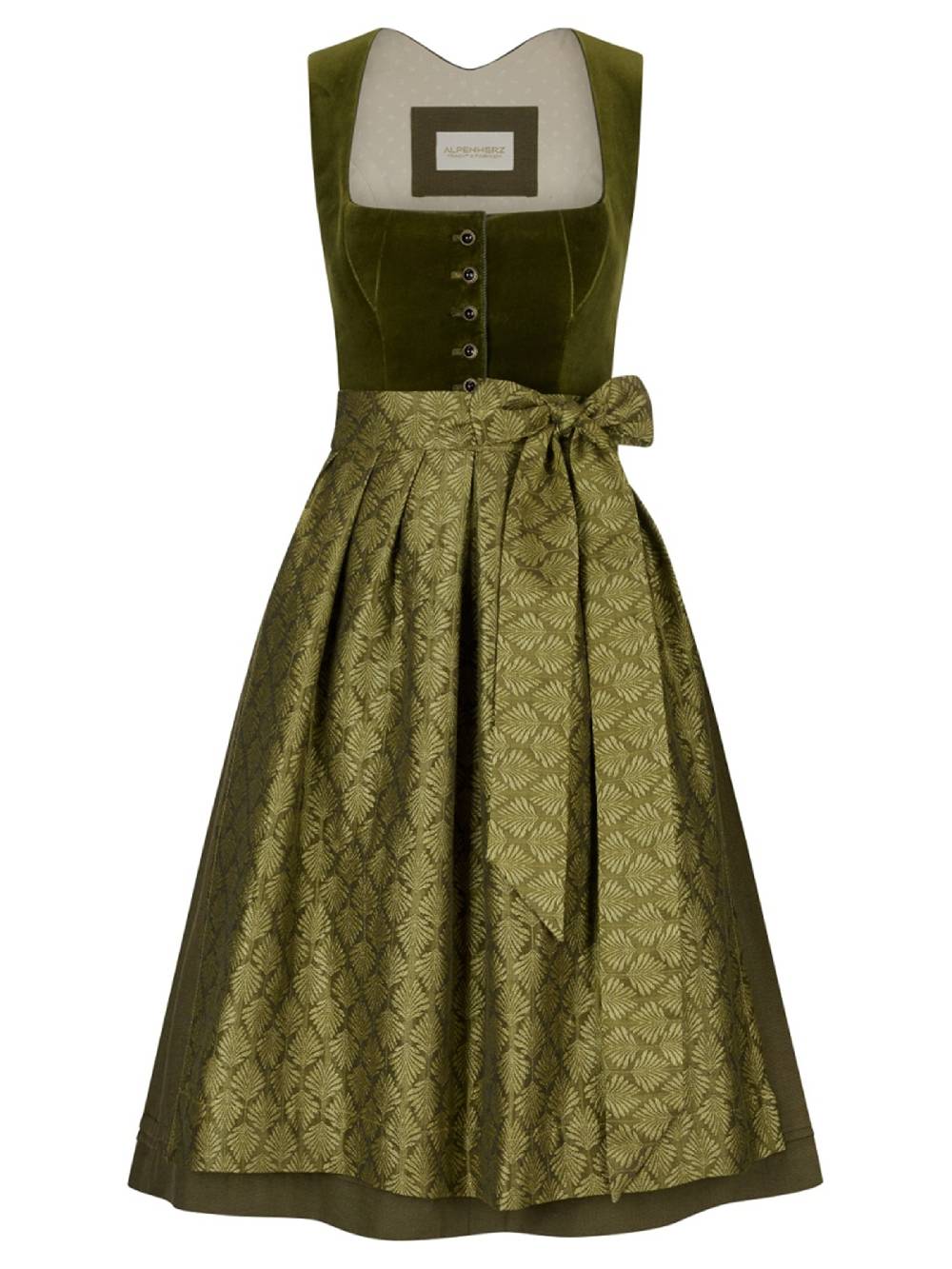 Limberry Olivgrünes Dirndl mit Samt-Mieder - CAMILLA Tägliche Deals