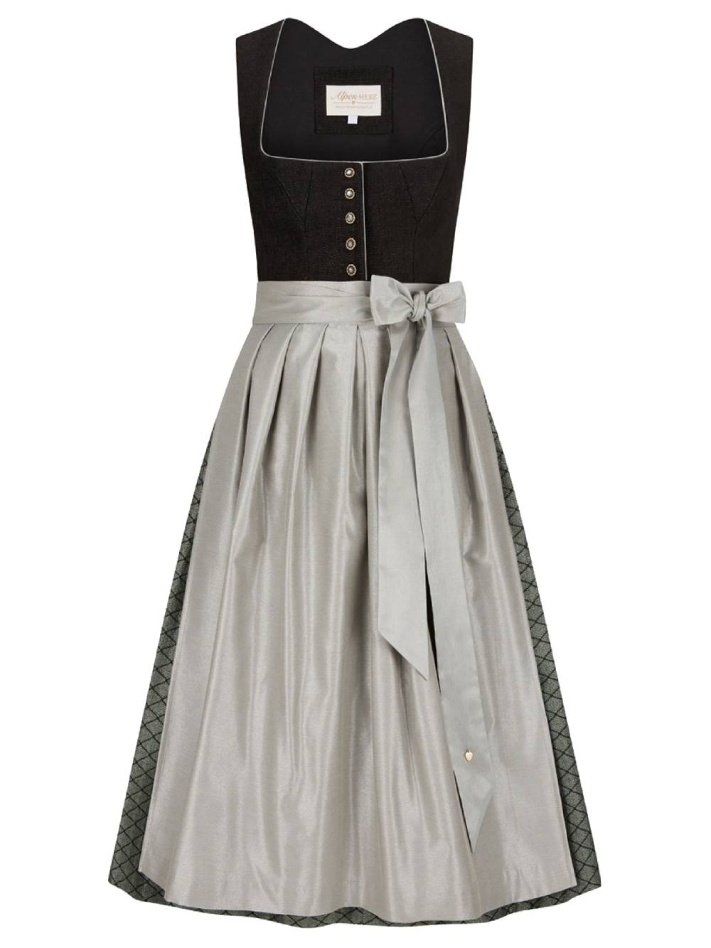 Limberry Schwarzes Dirndl mit Knöpfen - FRAUKE Begrenzte Freigabe