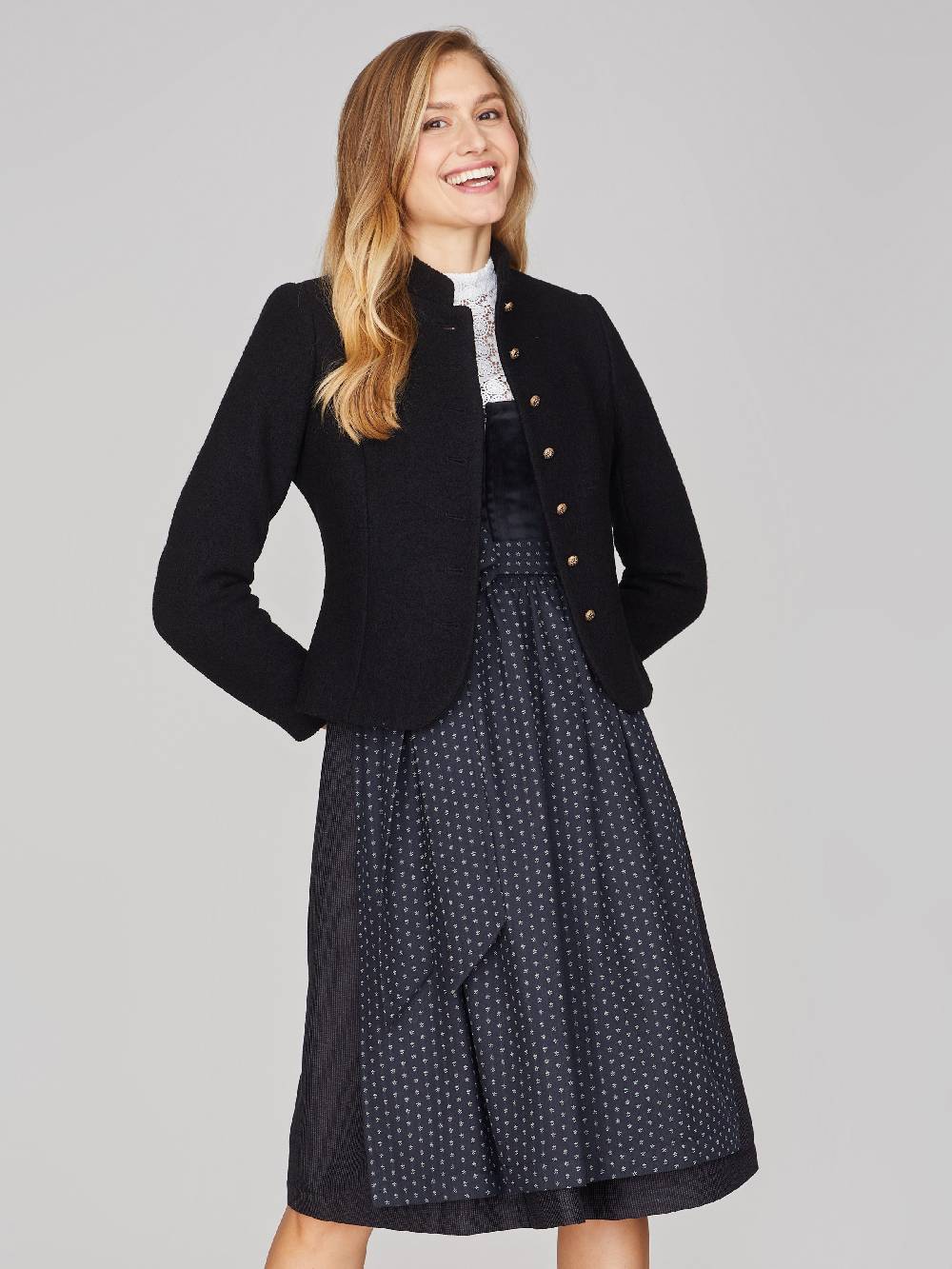 Limberry Schwarzes Dirndl mit Samt-Mieder - LAYLA BLACK Letzte 3 Tage
