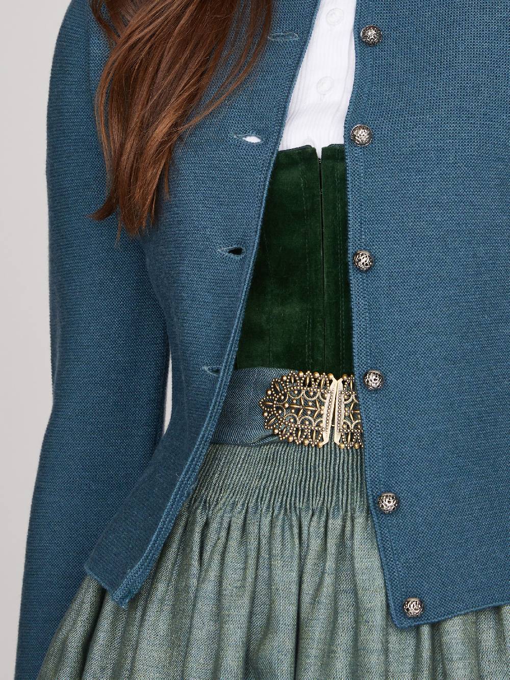 Limberry Taubenblaue Strickjacke - ALOISIA TAUBENBLAU Letzte 2 Tage