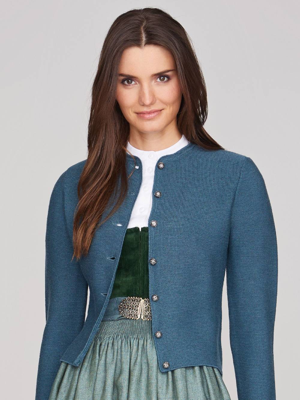 Limberry Taubenblaue Strickjacke - ALOISIA TAUBENBLAU Letzte 2 Tage