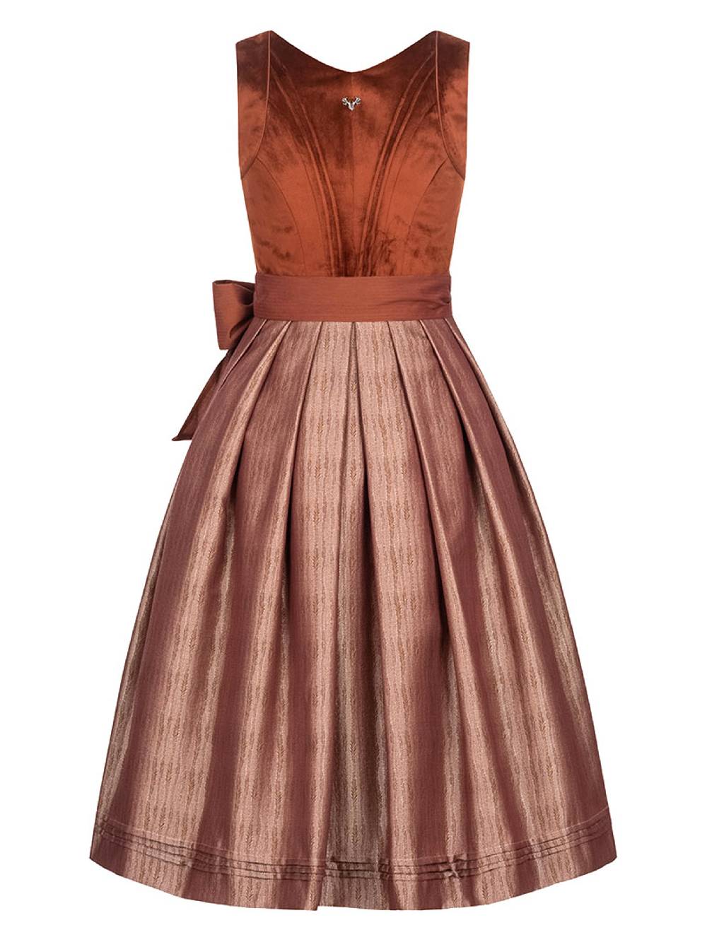 Limberry Rostrotes Dirndl mit Samt Mieder - NELLIE SAFFRON Bis zu 55% Rabatt