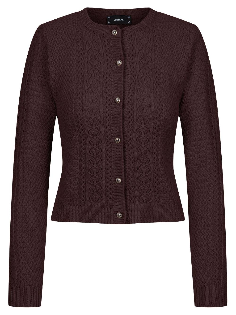 Limberry Brombeerfarbene Strickjacke - EVI Discount Store für neue Produkte