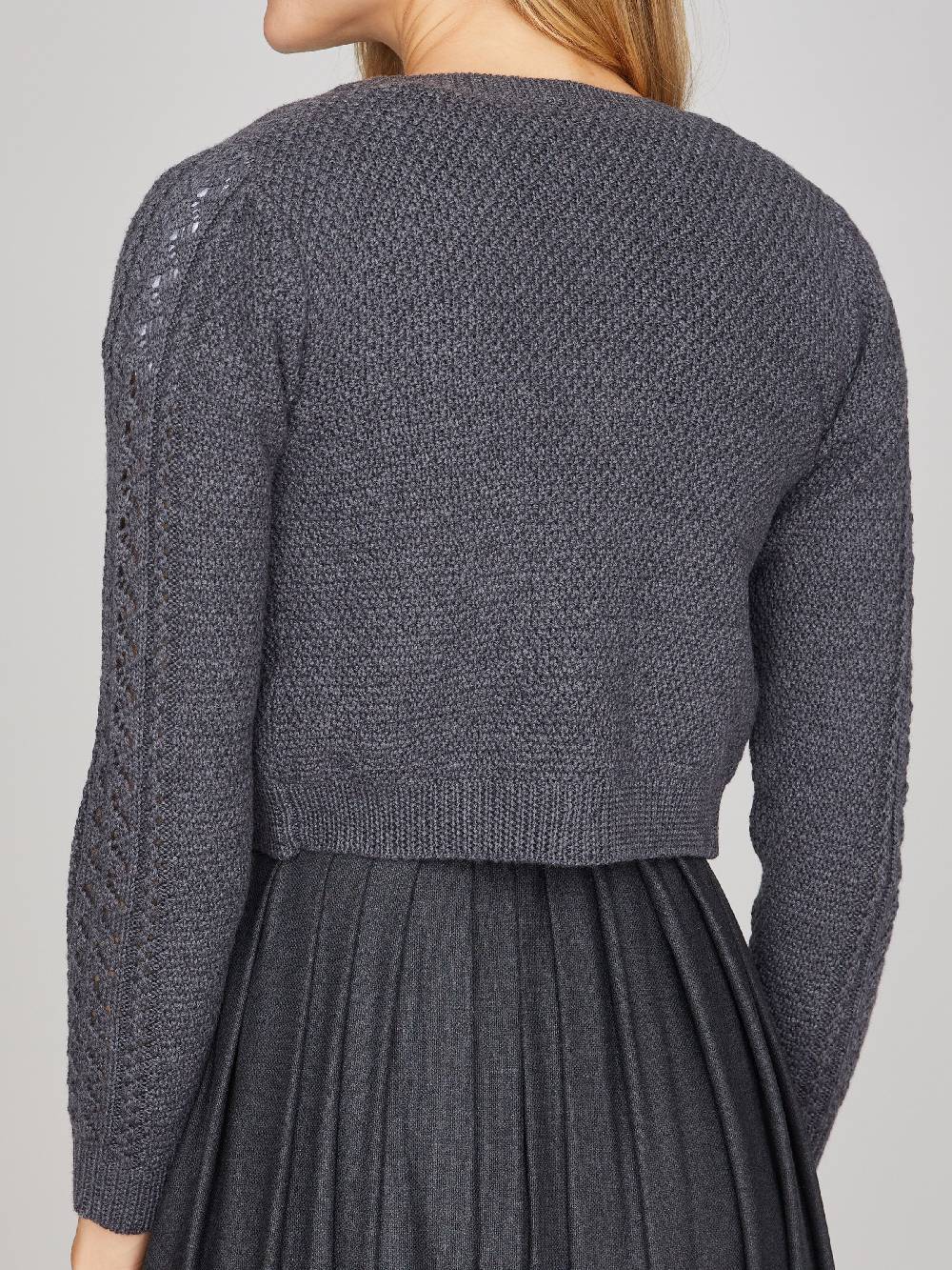 Limberry Steingraue Strickjacke - EVI Clearance-Verkauf