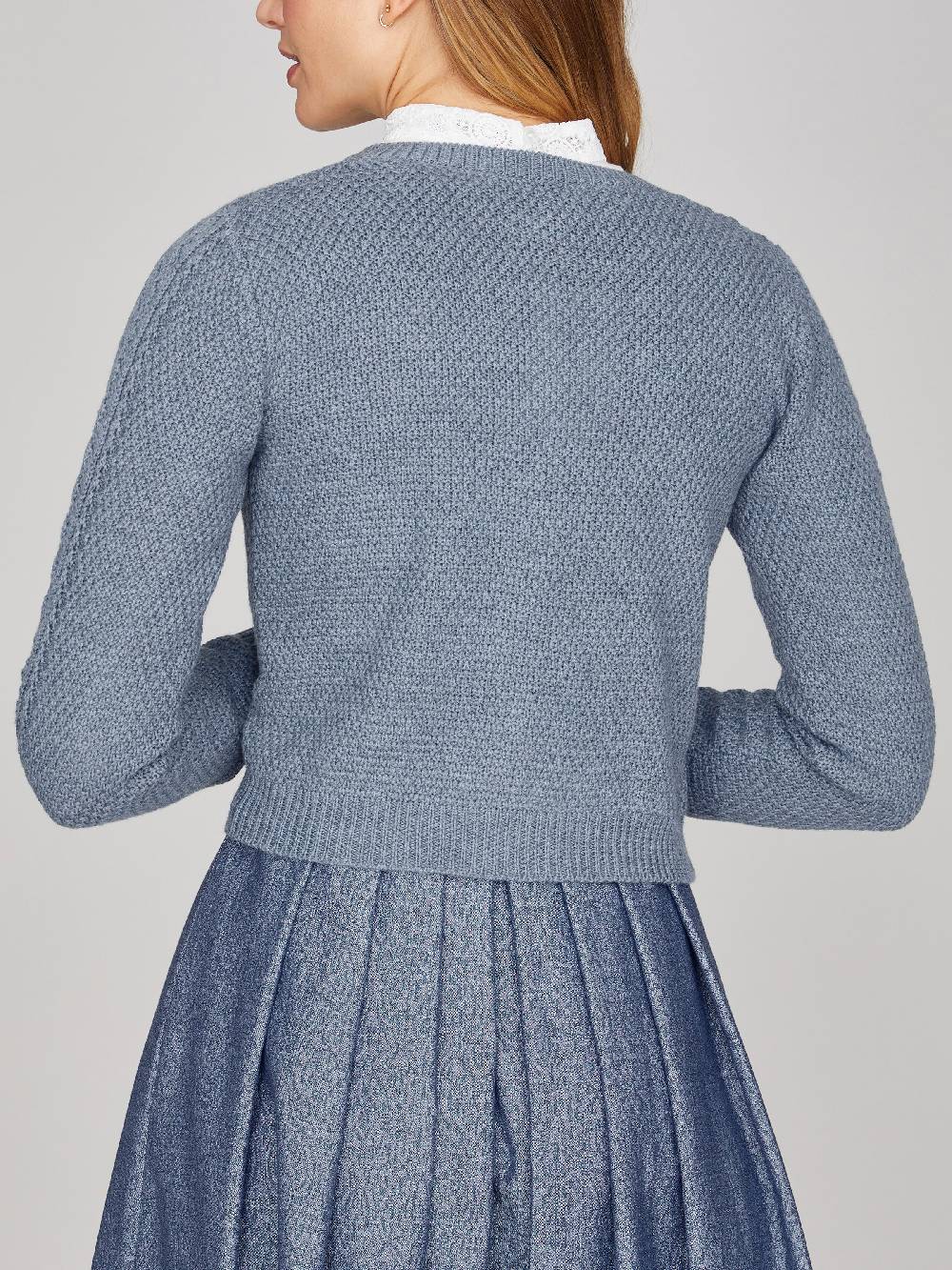 Limberry Rauchblaue Strickjacke - EVI Kostenloser Versand international