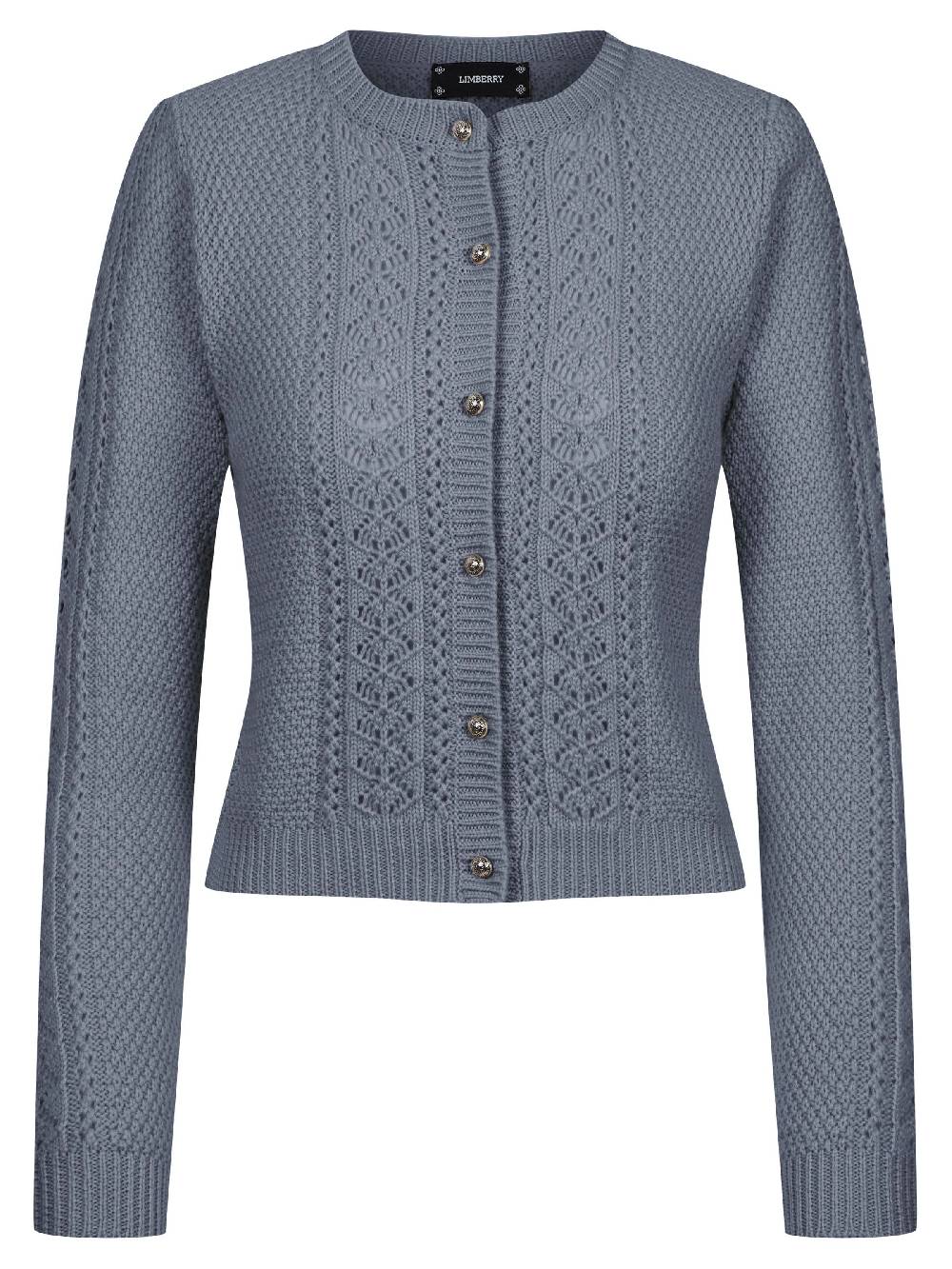 Limberry Rauchblaue Strickjacke - EVI Kostenloser Versand international