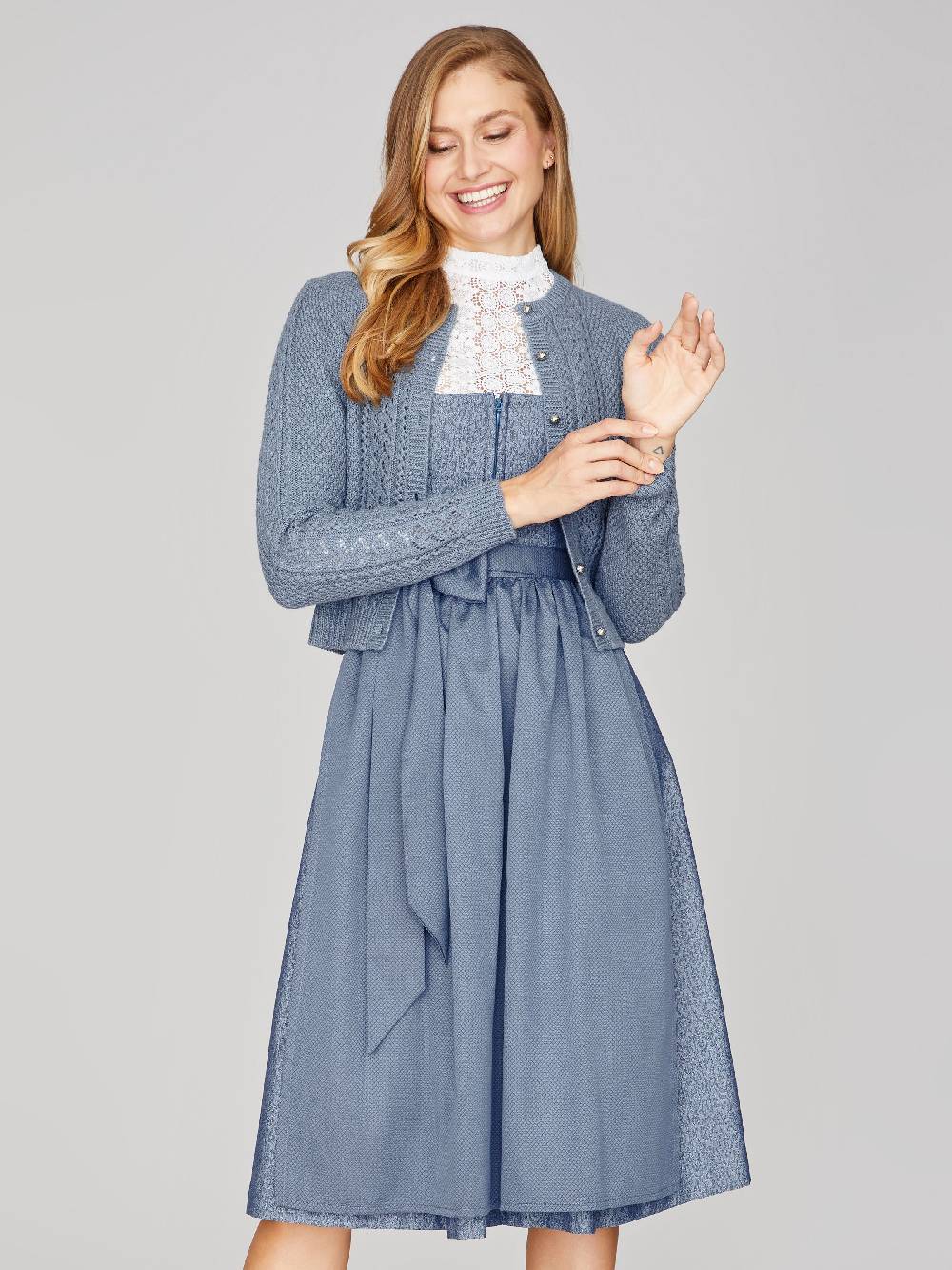 Limberry Rauchblaue Strickjacke - EVI Kostenloser Versand international