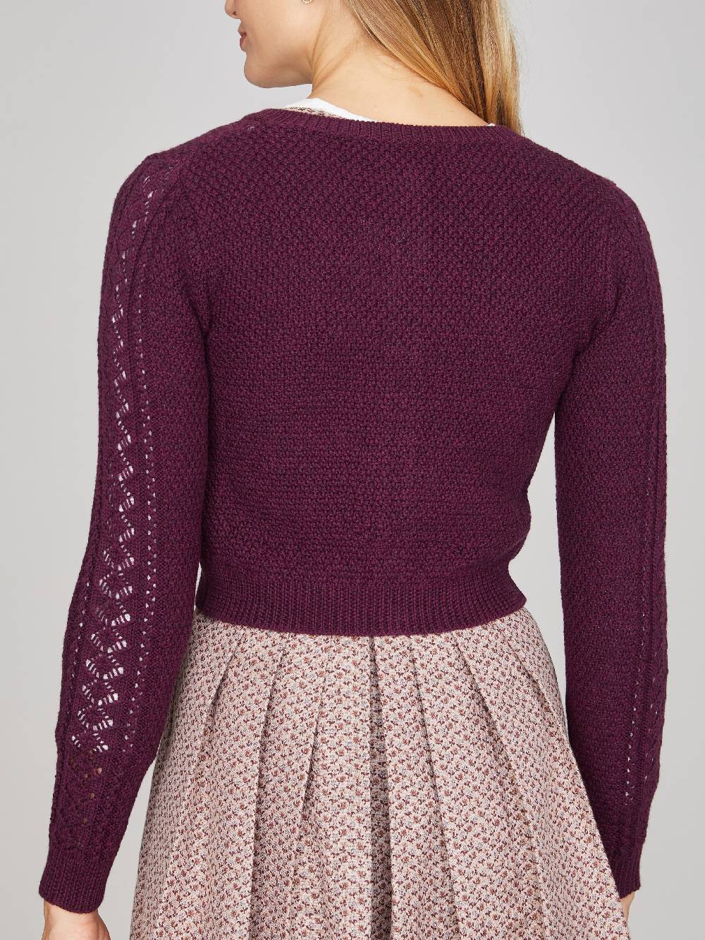 Limberry Himbeerrote Strickjacke - EVI Fabrikladen