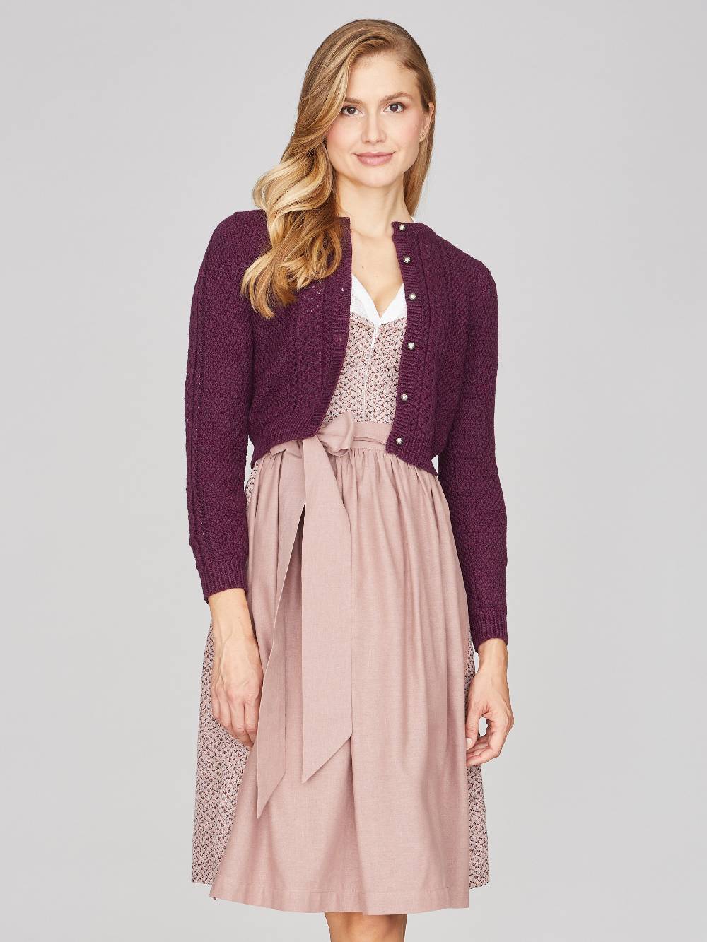 Limberry Himbeerrote Strickjacke - EVI Fabrikladen