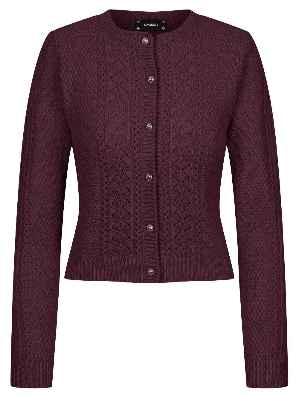 Limberry Himbeerrote Strickjacke - EVI Fabrikladen