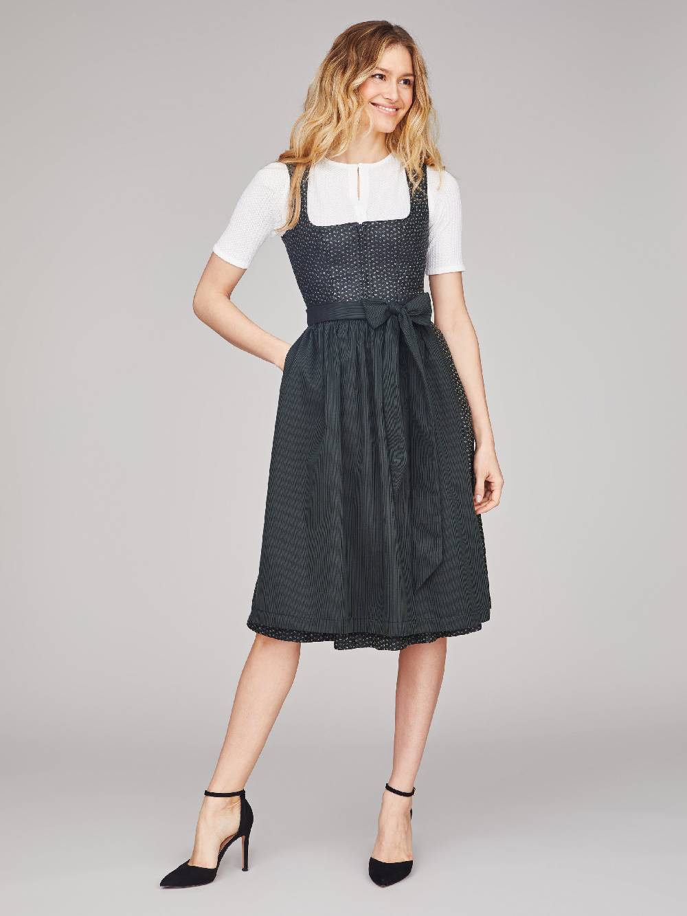 Limberry Geblümtes schwarzes Dirndl - JEZEBEL SMOKY BLACK 50% Rabatt für begrenzte Zeit