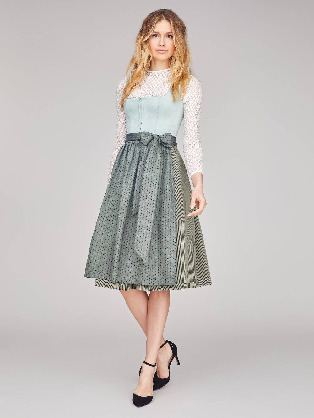 Limberry Dirndl mit Velours-Mieder in hellem Türkis - LAYLA LIGHT TURQUOISE Rabatte dieses Monats