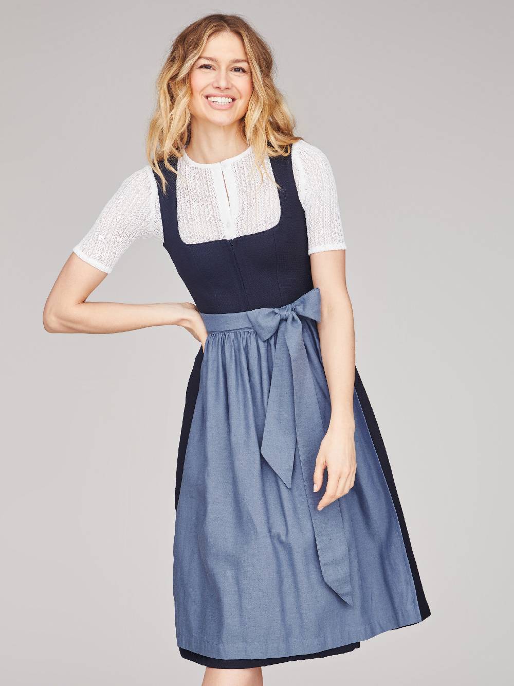 Limberry Dunkelblaues strukturiertes Dirndl - RAVEN MIDNIGHT BLUE 2025