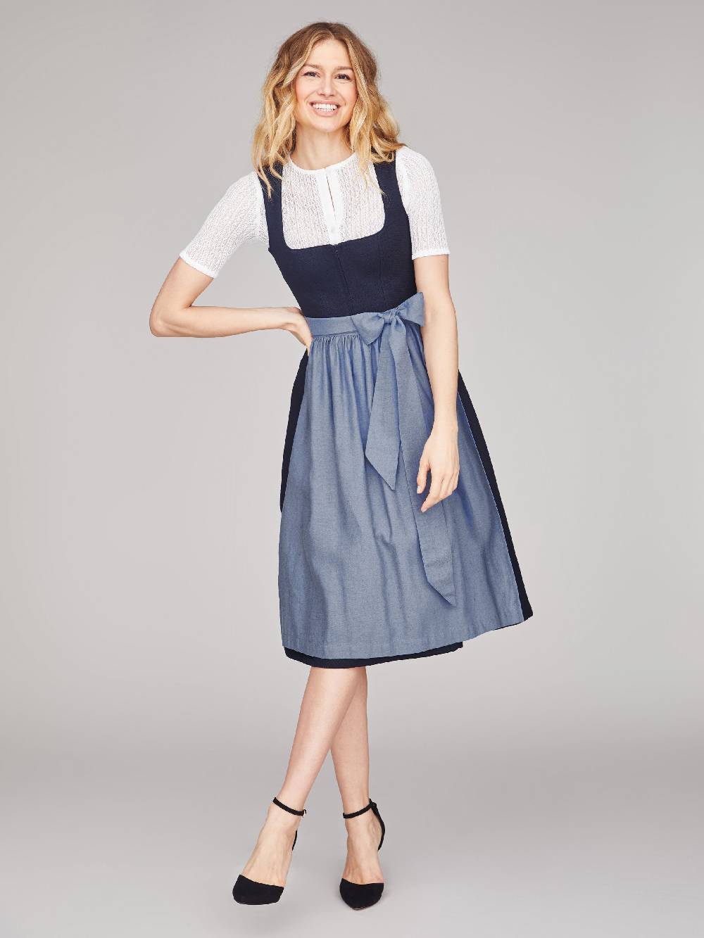 Limberry Dunkelblaues strukturiertes Dirndl - RAVEN MIDNIGHT BLUE 2025