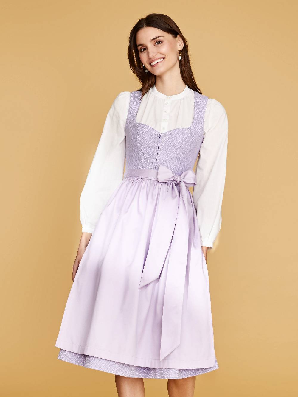 Limberry Hochgeschlossene Dirndlbluse mit Langarm - LEONA Auslauf