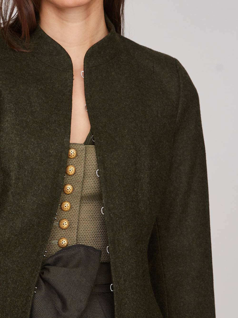 Limberry Dunkelgrüner Trachtenjanker aus Loden - TIFFANY LODEN GREEN Angebote