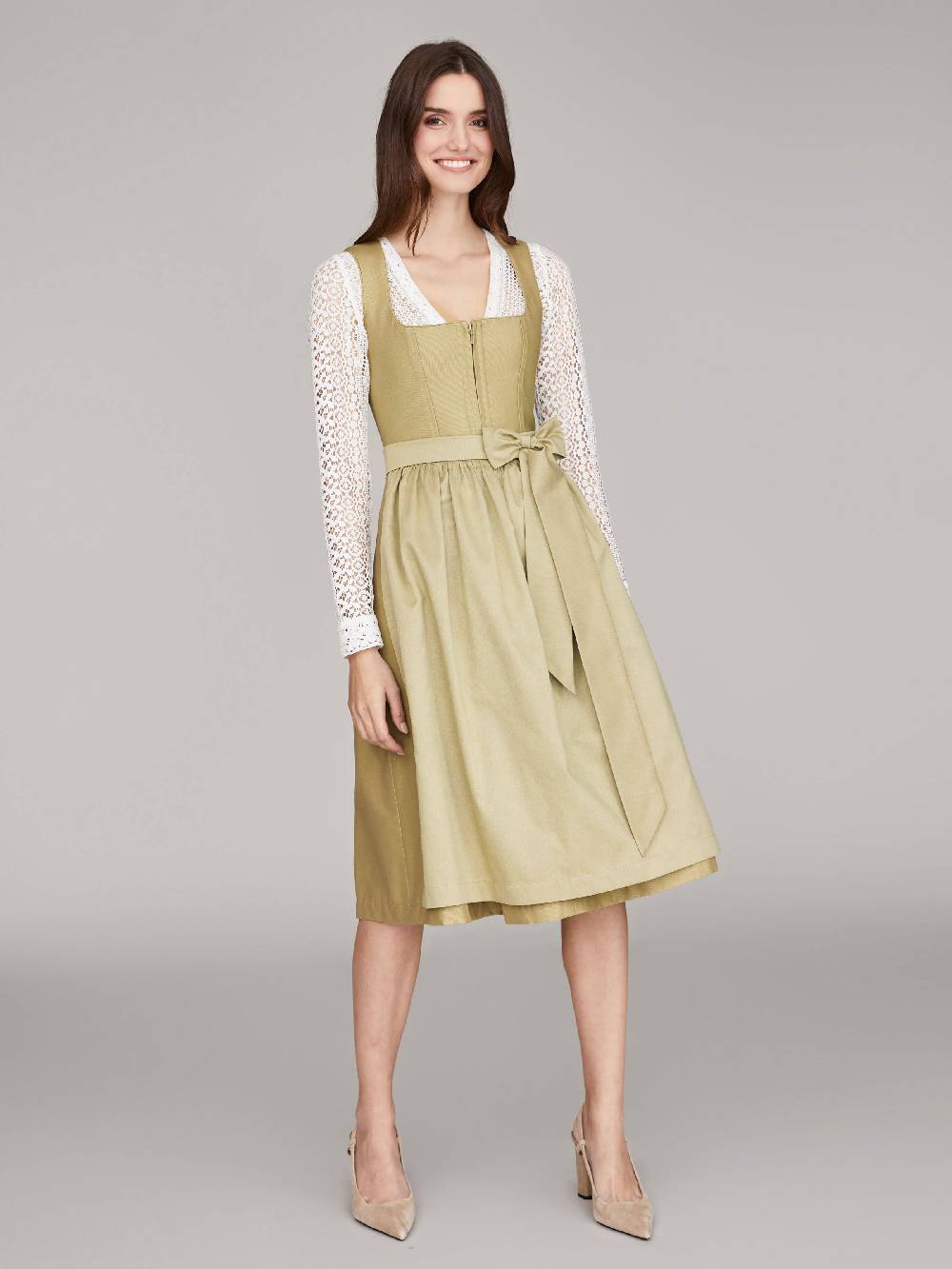 Limberry Hellgrünes Dirndl - ELAINE SPRING GREEN Meist gekauft
