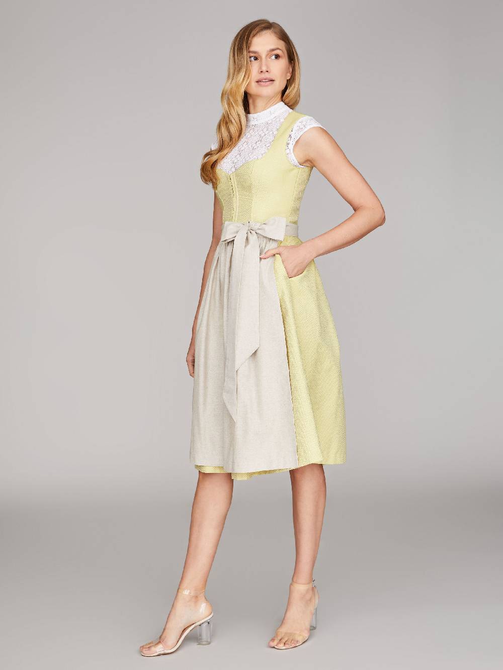 Limberry Limonengrünes Dirndl - JOAN LIME GREEN Kostenloser Versand