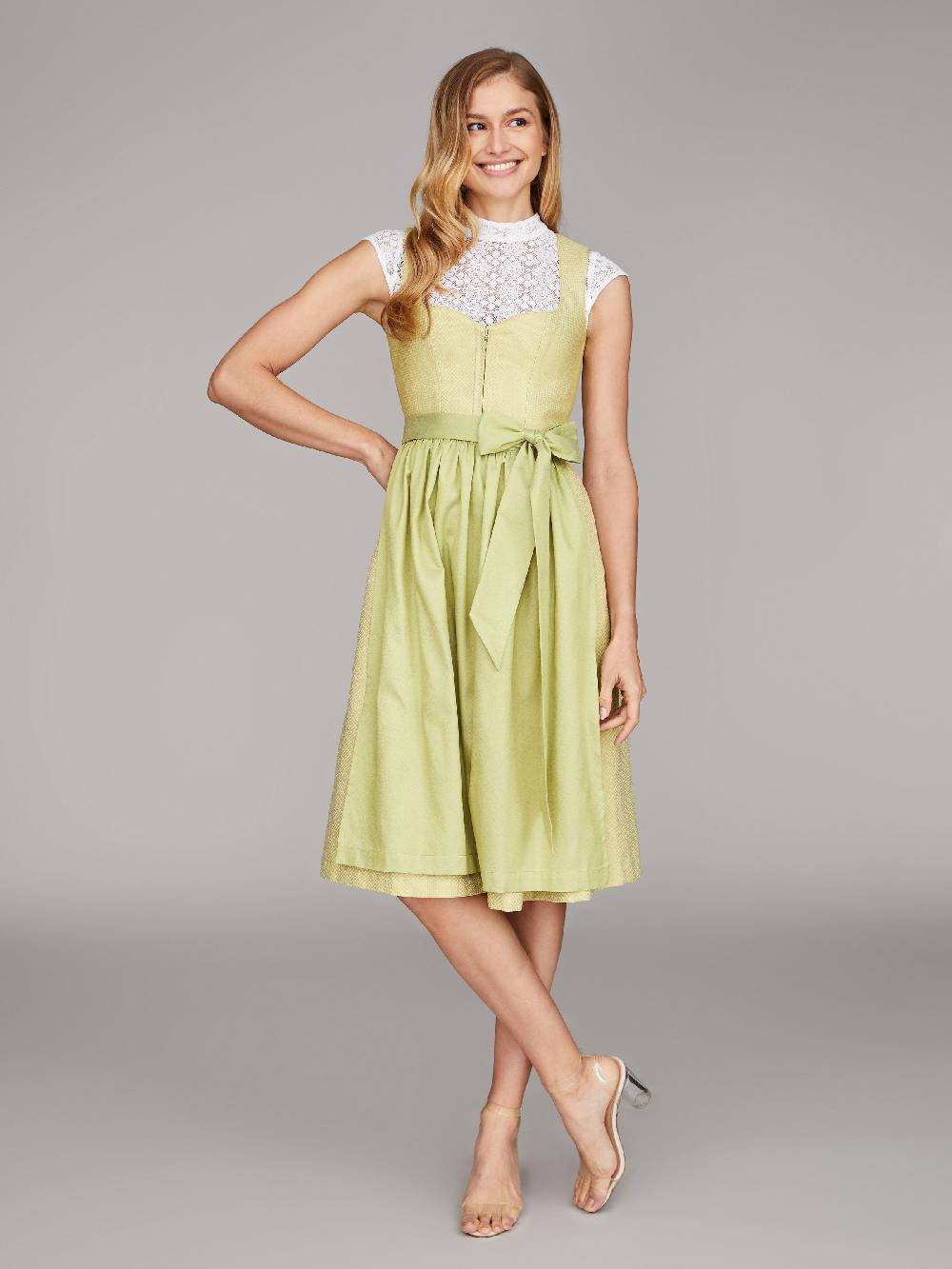 Limberry Limonengrünes Dirndl - JOAN LIME GREEN Kostenloser Versand