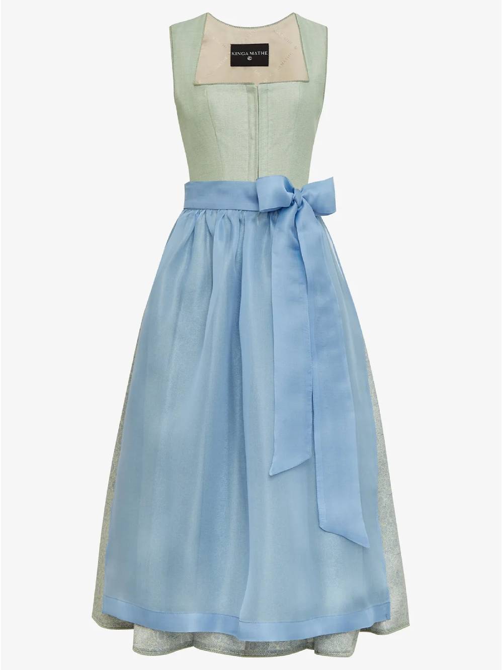 Limberry Salbei-farbenes Dirndl mit Leinen Mieder - ALCAMO SALBEI Limitierter Zeitrabatt