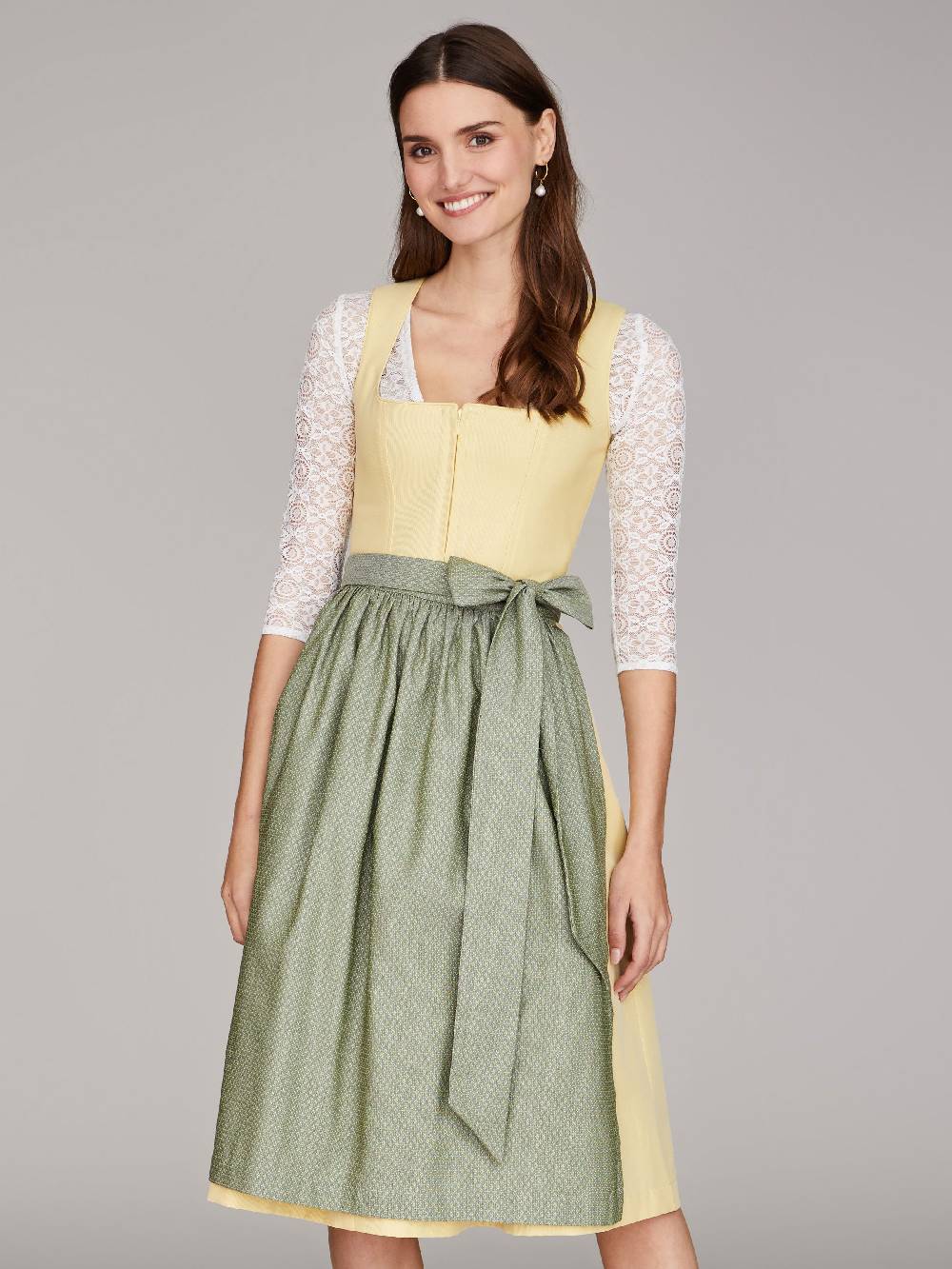 Limberry Hellgelbes Dirndl - ELAINE LIGHT YELLOW Fabrik Onlineshop