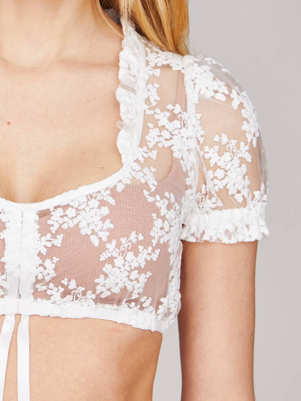Limberry Dirndlbluse aus Blümchen-Tüll - KITTY Versandkostenfrei