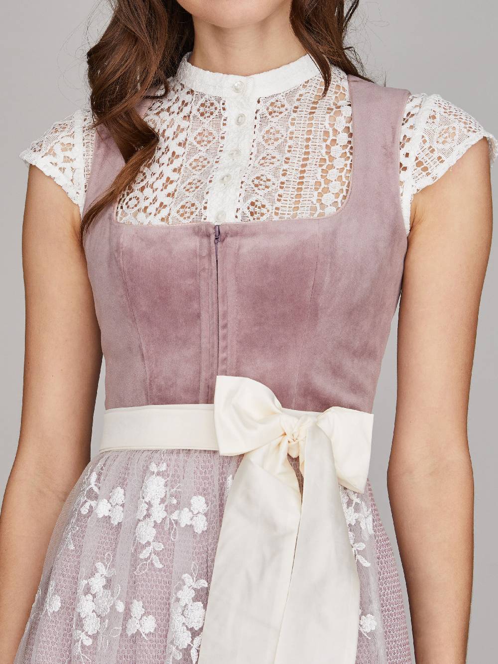 Limberry Mauvefarbenes Samtdirndl - RUTH MELLOW MAUVE Online Shopping