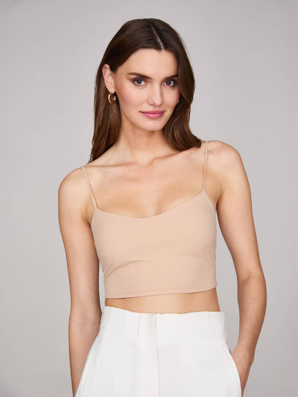 Limberry Nudefarbenes Croptop mit Spaghettiträgern - PAGE Sonderangebote