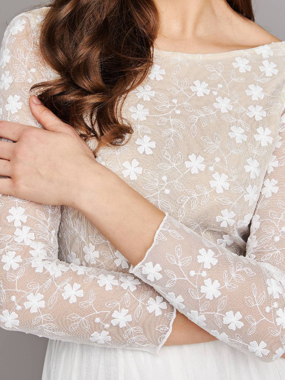 Limberry Cremefarbener Braut-Body mit tiefem Rückenausschnitt - LIA Riesige Ersparnisse