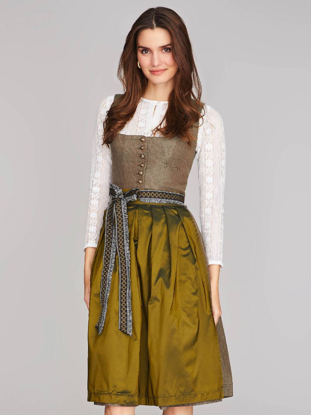 Limberry Weiße Langarm-Dirndlbluse - JOLIE Sonderangebot